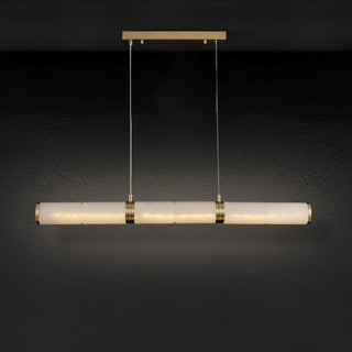 Eira Minimaliste Albâtre Linéaire Pendentif Lumière