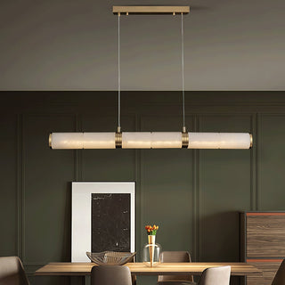 Eira Minimaliste Albâtre Linéaire Pendentif Lumière
