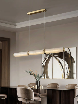 Eira Minimaliste Albâtre Linéaire Pendentif Lumière