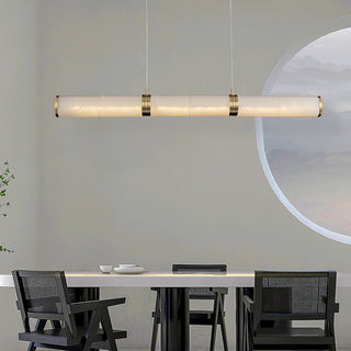 Eira Minimaliste Albâtre Linéaire Pendentif Lumière
