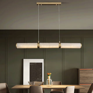 Eira Minimaliste Albâtre Linéaire Pendentif Lumière