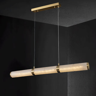 Eira Minimaliste Albâtre Linéaire Pendentif Lumière