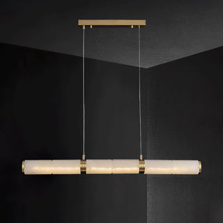 Eira Minimaliste Albâtre Linéaire Pendentif Lumière