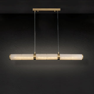 Eira Minimaliste Albâtre Linéaire Pendentif Lumière