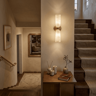 Alabaster Bell Wall Sconce-Neutral Decor