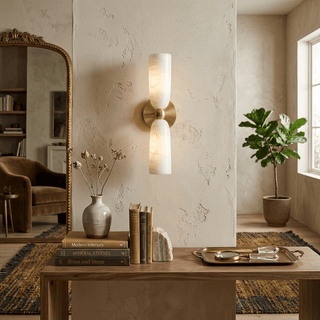 Alabaster Bell Wall Sconce-Neutral Decor