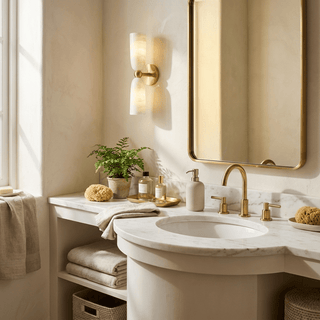 Alabaster Bell Wall Sconce-Neutral Decor