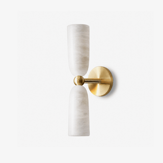 Alabaster Bell Wall Sconce-Neutral Decor
