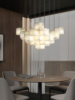 Eurraeel Lustre Spiral en Albâtre