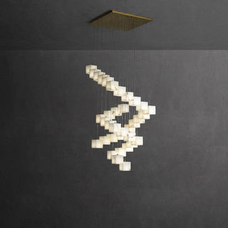 Eurraeel Lustre Spiral en Albâtre