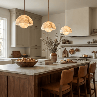 Alabaster Bud Pendant Lamp-Neutral Decor