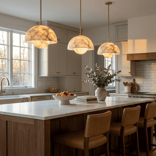 Alabaster Bud Pendant Lamp-Neutral Decor