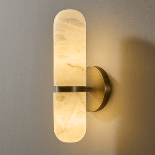 Alabaster Capsule Wall Sconce-Neutral Decor
