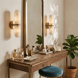 Alabaster Capsule Wall Sconce-Neutral Decor