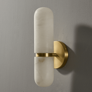 Alabaster Capsule Wall Sconce-Neutral Decor