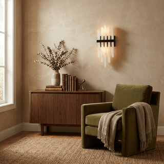 Alabaster Cascade Wall Lamp-Neutral Decor