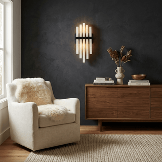 Alabaster Cascade Wall Lamp-Neutral Decor
