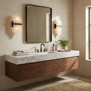 Alabaster Cascade Wall Lamp-Neutral Decor