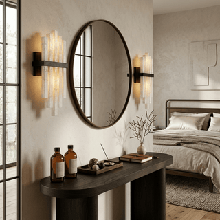 Alabaster Cascade Wall Lamp-Neutral Decor