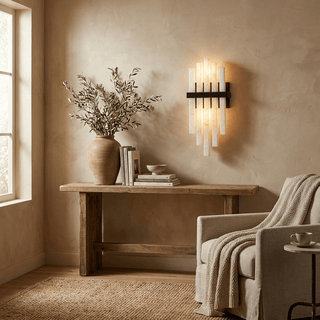 Alabaster Cascade Wall Lamp-Neutral Decor