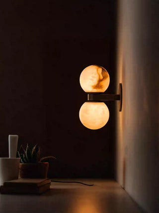 Alabaster Celestia Orb Wall Light-Neutral Decor