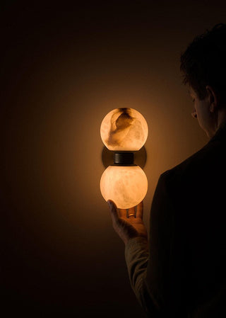 Alabaster Celestia Orb Wall Light-Neutral Decor