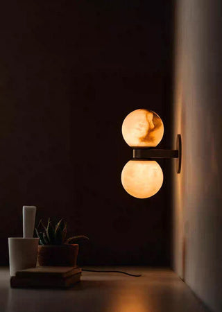 Alabaster Celestia Orb Wall Light-Neutral Decor
