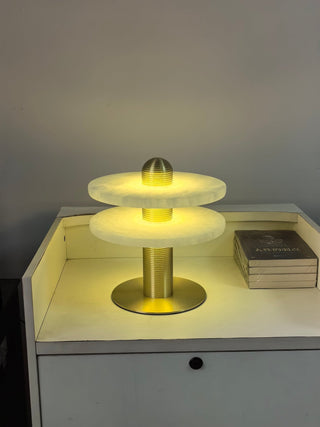 Nerio Lampe de Table Moderne en Albâtre
