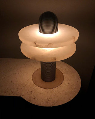 Nerio Lampe de Table Moderne en Albâtre