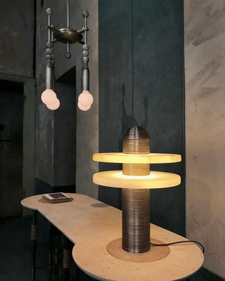 Nerio Lampe de Table Moderne en Albâtre