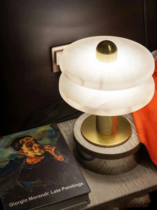 Nerio Lampe de Table Moderne en Albâtre