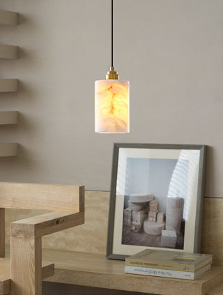 Alabaster Cylinder Cluster Chandelier-Neutral Decor