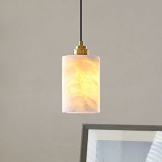 Alabaster Cylinder Cluster Chandelier-Neutral Decor