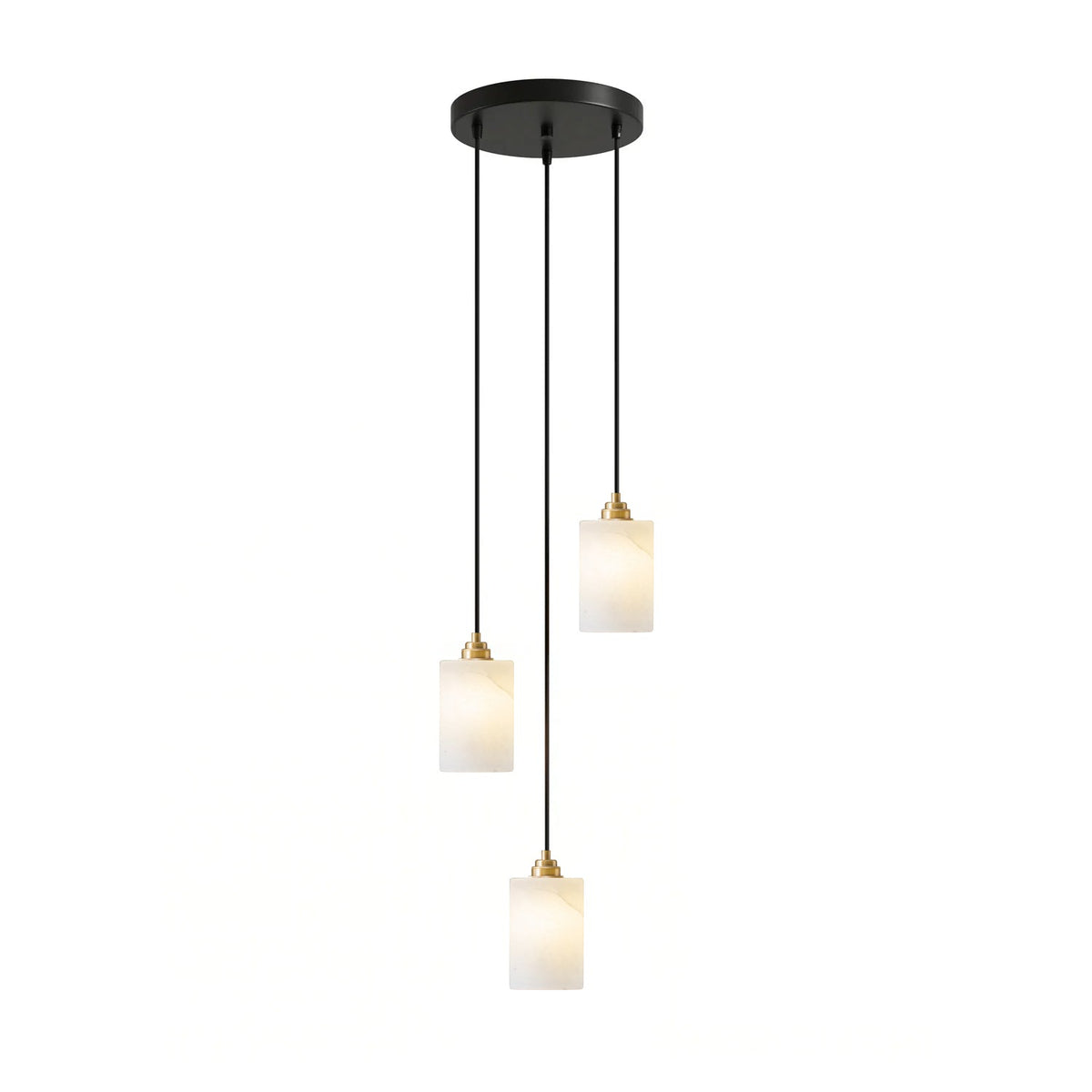 Alabaster Cylinder Cluster Chandelier-Neutral Decor