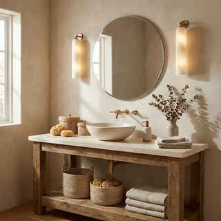 Tube Alabaster Wall Sconce-Neutral Decor