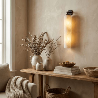 Tube Alabaster Wall Sconce-Neutral Decor