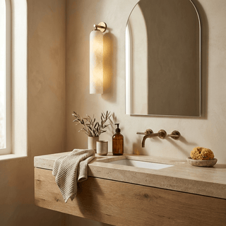 Tube Alabaster Wall Sconce-Neutral Decor
