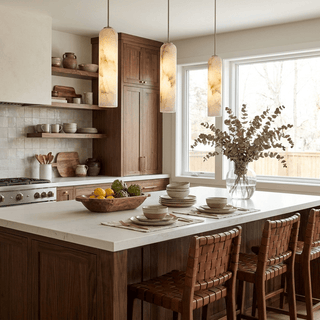 Alabaster Cylinder Pendant Light-Neutral Decor