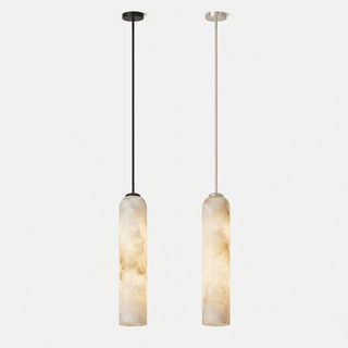 Alabaster Cylinder Pendant Light-Neutral Decor