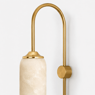 Alabaster Cylinder Wall Light-Neutral Decor