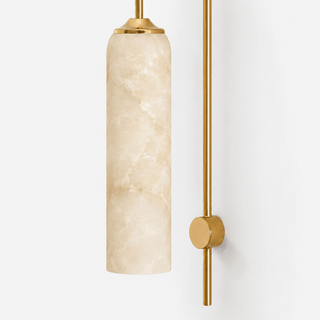 Alabaster Cylinder Wall Light-Neutral Decor