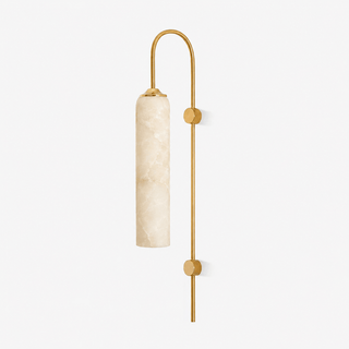 Alabaster Cylinder Wall Light-Neutral Decor