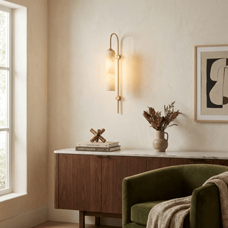 Alabaster Cylinder Wall Light-Neutral Decor