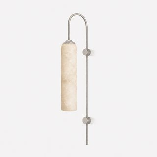 Alabaster Cylinder Wall Light-Neutral Decor