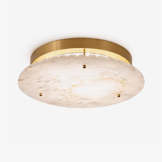 Alabaster Disc Ceiling Lamp-Neutral Decor