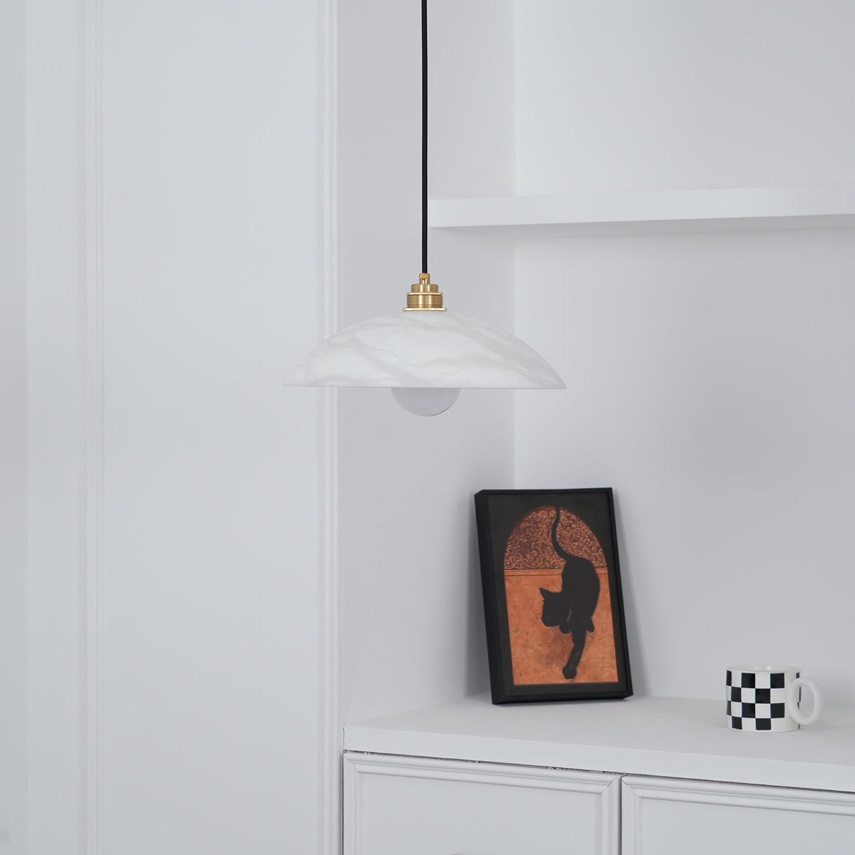Nerea Suspension Lampe en Albâtre Minimaliste