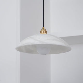 Delin Suspension Dôme en Albâtre & Laiton