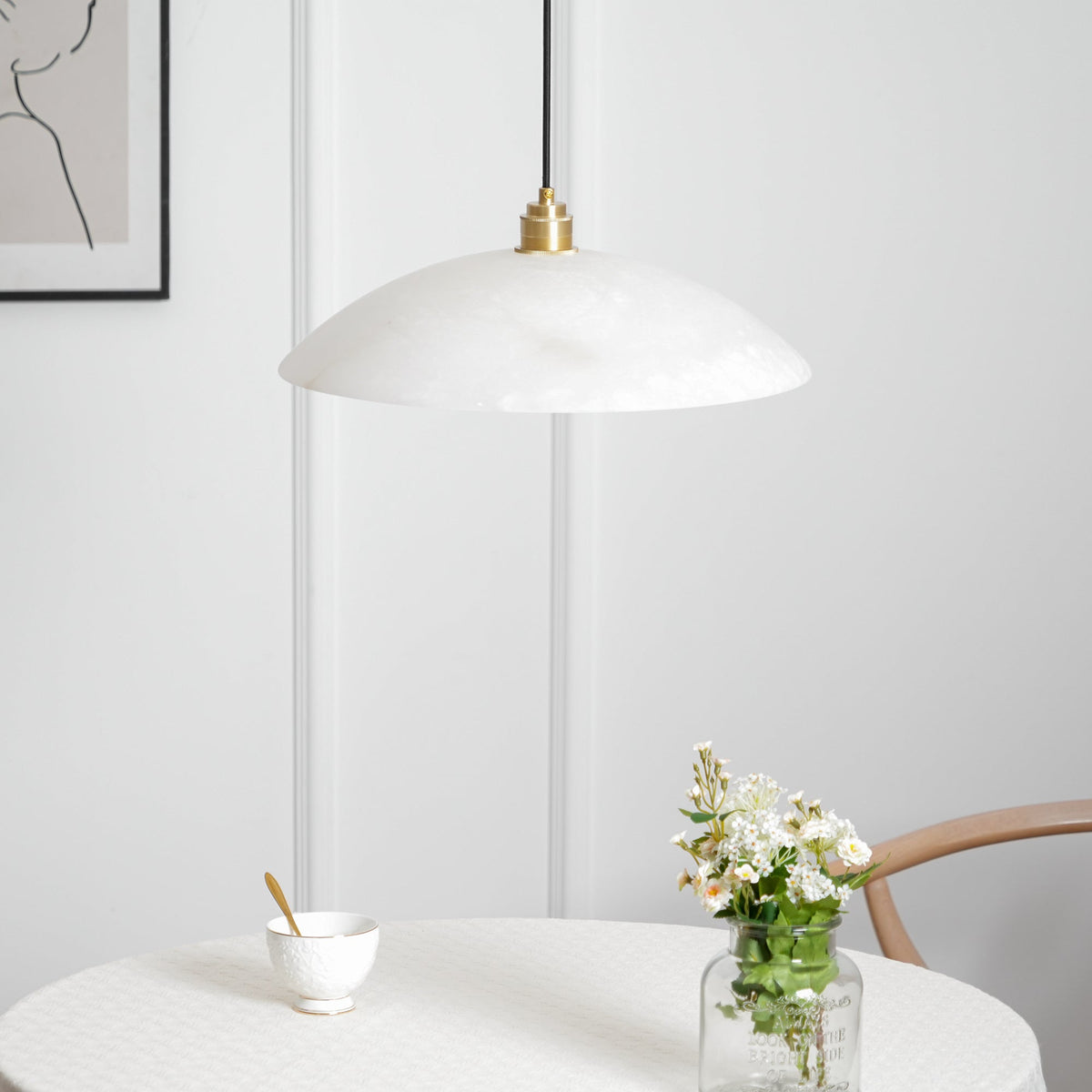 Orcariel Suspension Moderne en Albâtre