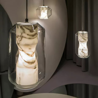 Elaris Suspension Moderne en Albâtre-Luire