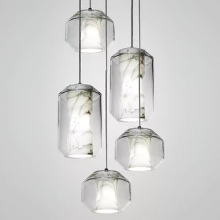 Elaris Suspension Moderne en Albâtre-Luire